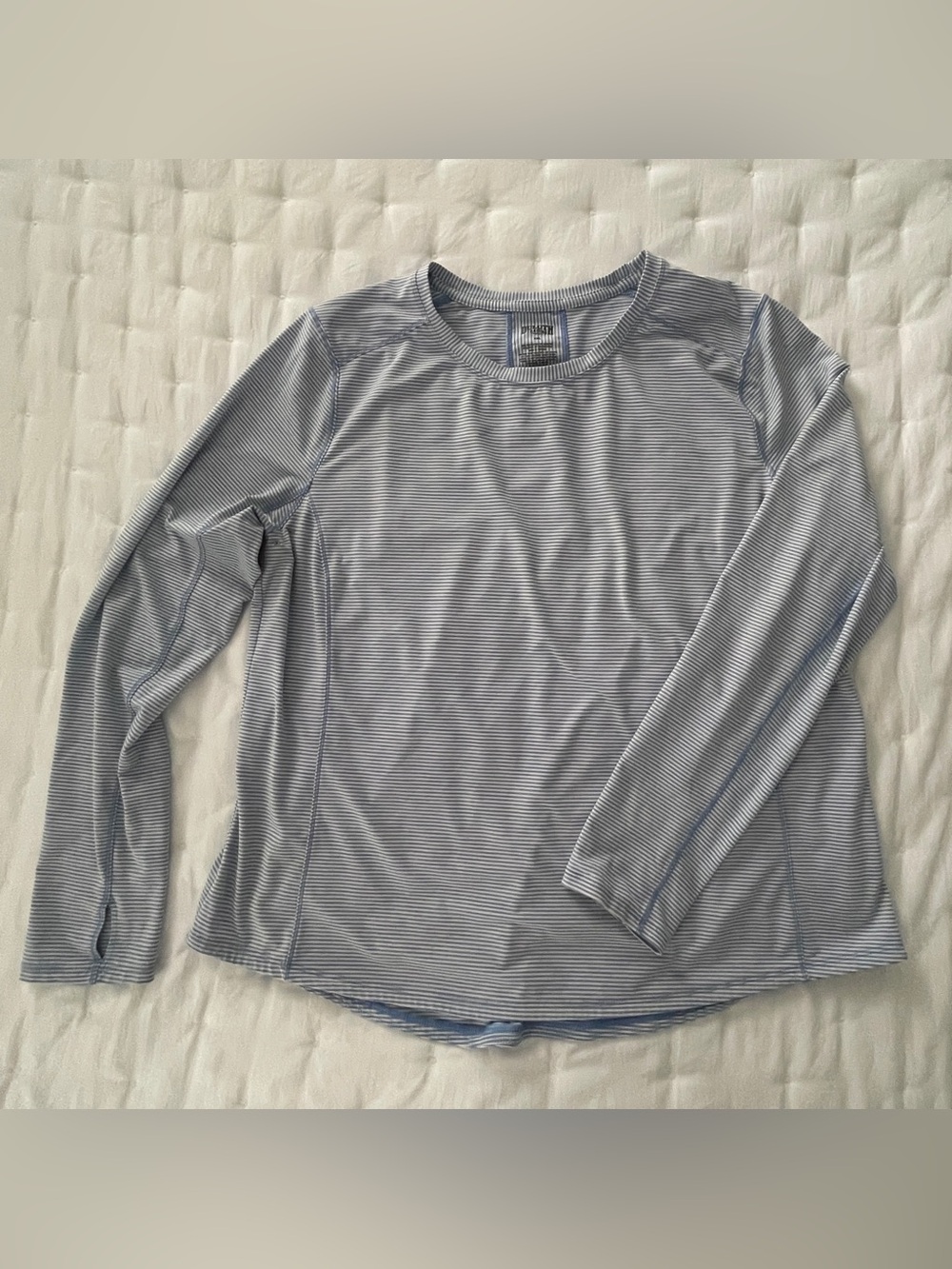 Duluth Trading Co Light Blue Long Sleeve Performance Rash Guard Top Women's XXL
